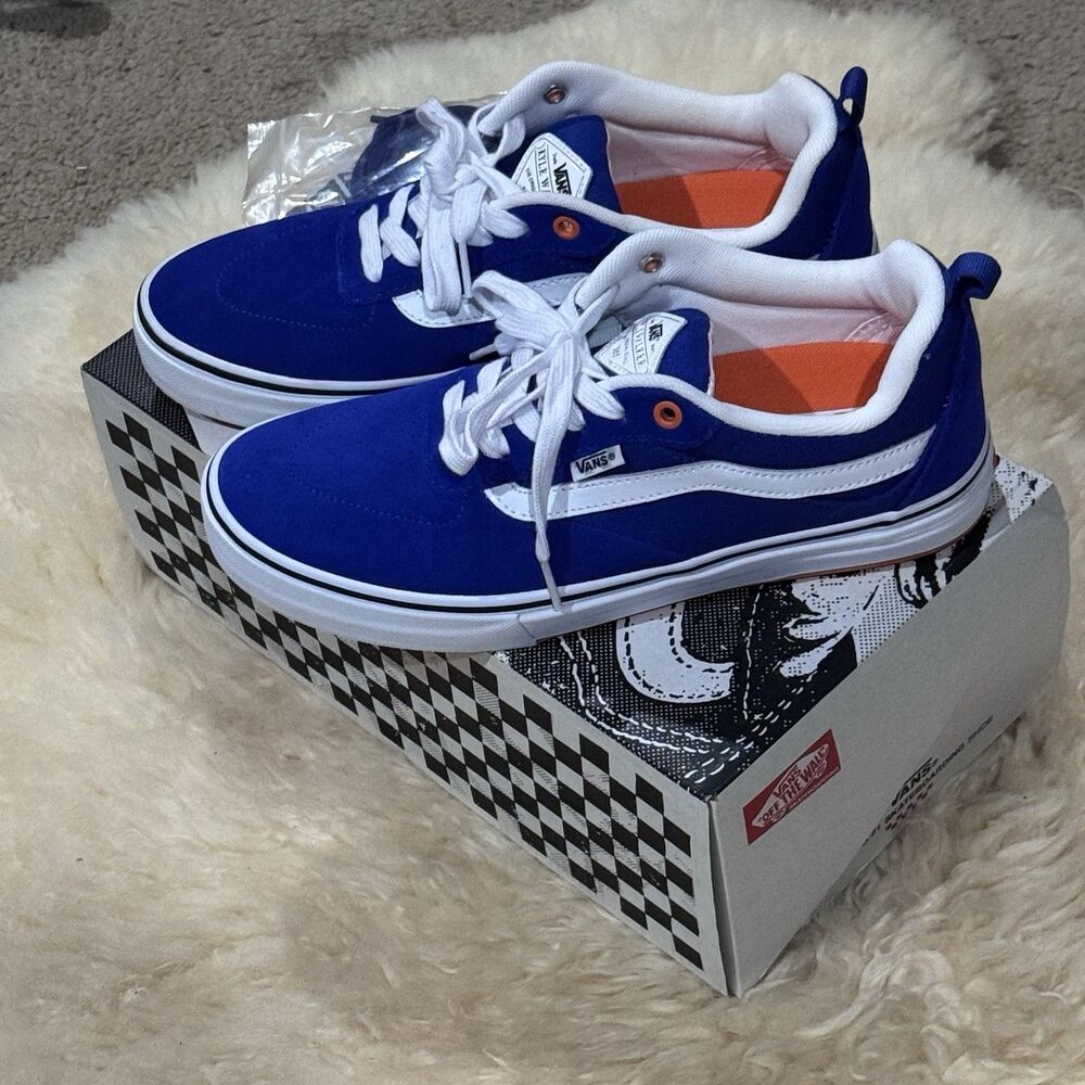 Vans Kyle Walker Athletic Blue Orange US Mens Size 9 Shoes VGC With Box Skate